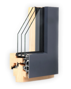 Wood aluminium window - Omega