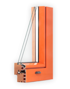 Wood aluminium window - Slim - Complanare version
